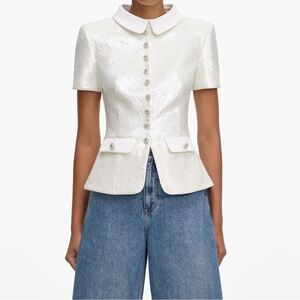 Self-Portrait NWOT Sequined top